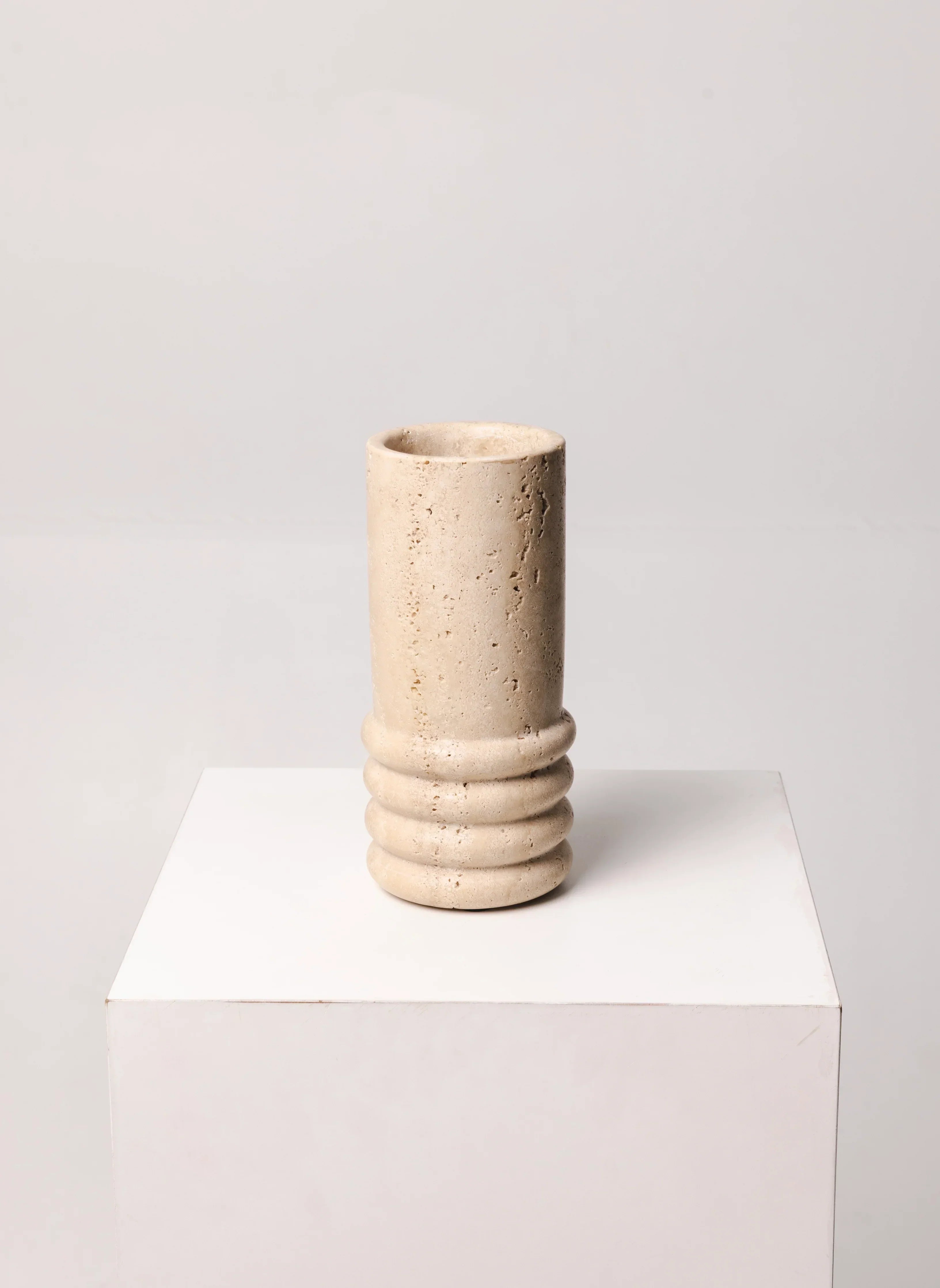 Trawertyn-Wazon Molí Ø12×25 cm