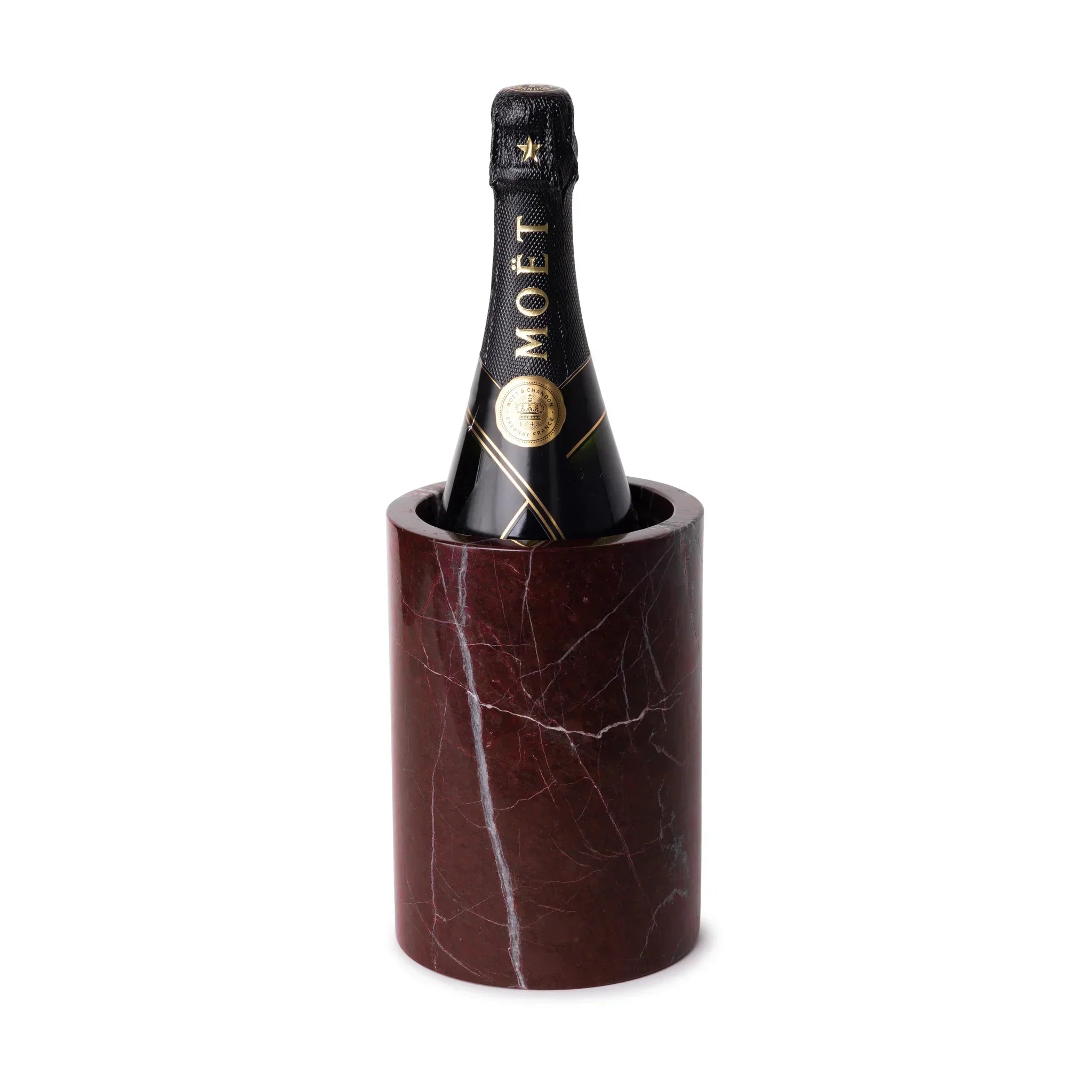 Marmurowy wazon / lodówka na wino w kolorze czerwonym Ø12×18 cm
