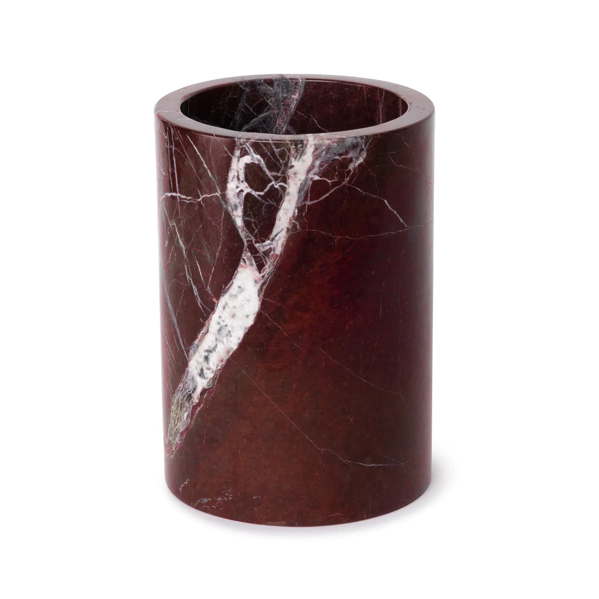 Marmurowy wazon / lodówka na wino w kolorze czerwonym Ø12×18 cm
